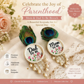 Mom & Dad To Be Peacock Pearl Brooch Set – Handmade Baby Shower Pins